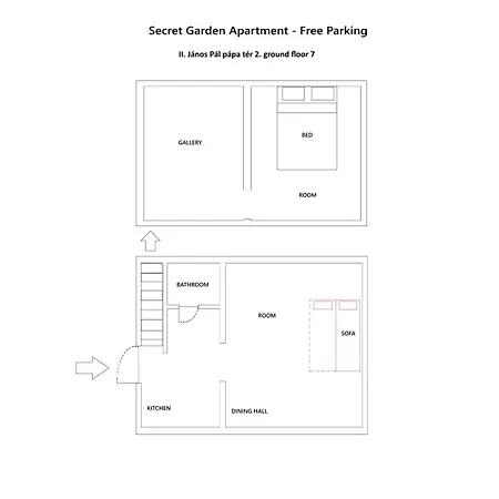 Appartement Secret Garden - Free Parking